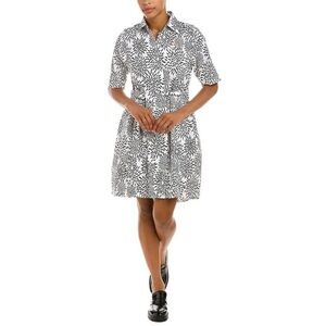 Katie Kime Mums Black and White Floral Dress